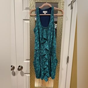 Jessica SimsonTeal Patterned Sleeveless Dress
